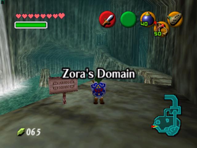 Ocarina of Time walkthrough - Zora's River, Zora's Domain and